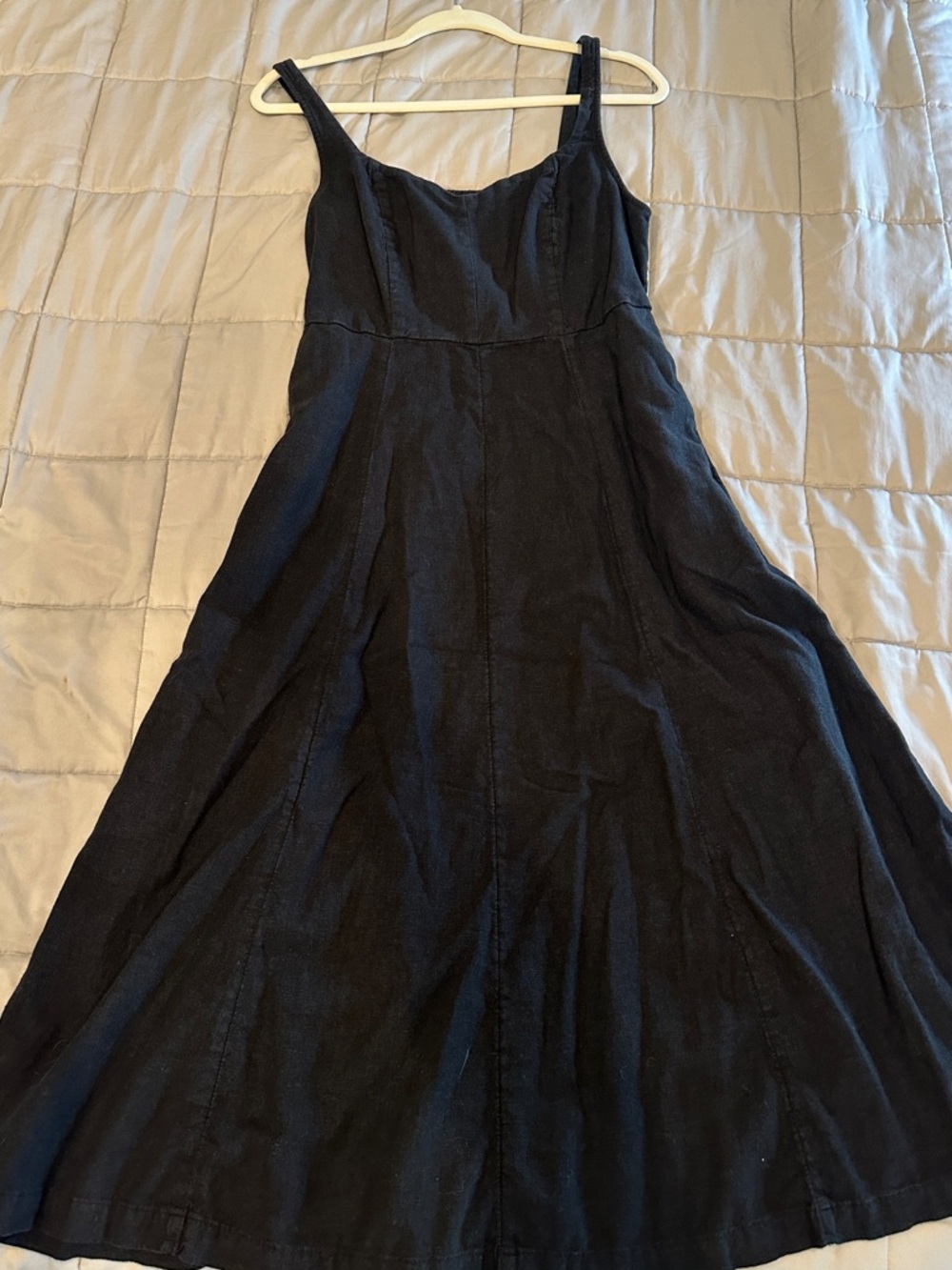 Old Navy Black Midi A-Line Sundress